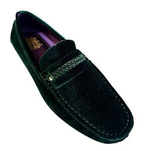 Royal Shoes Olive Green Velvet Loafers Moccasins Party Fashion  Men’s Size 8